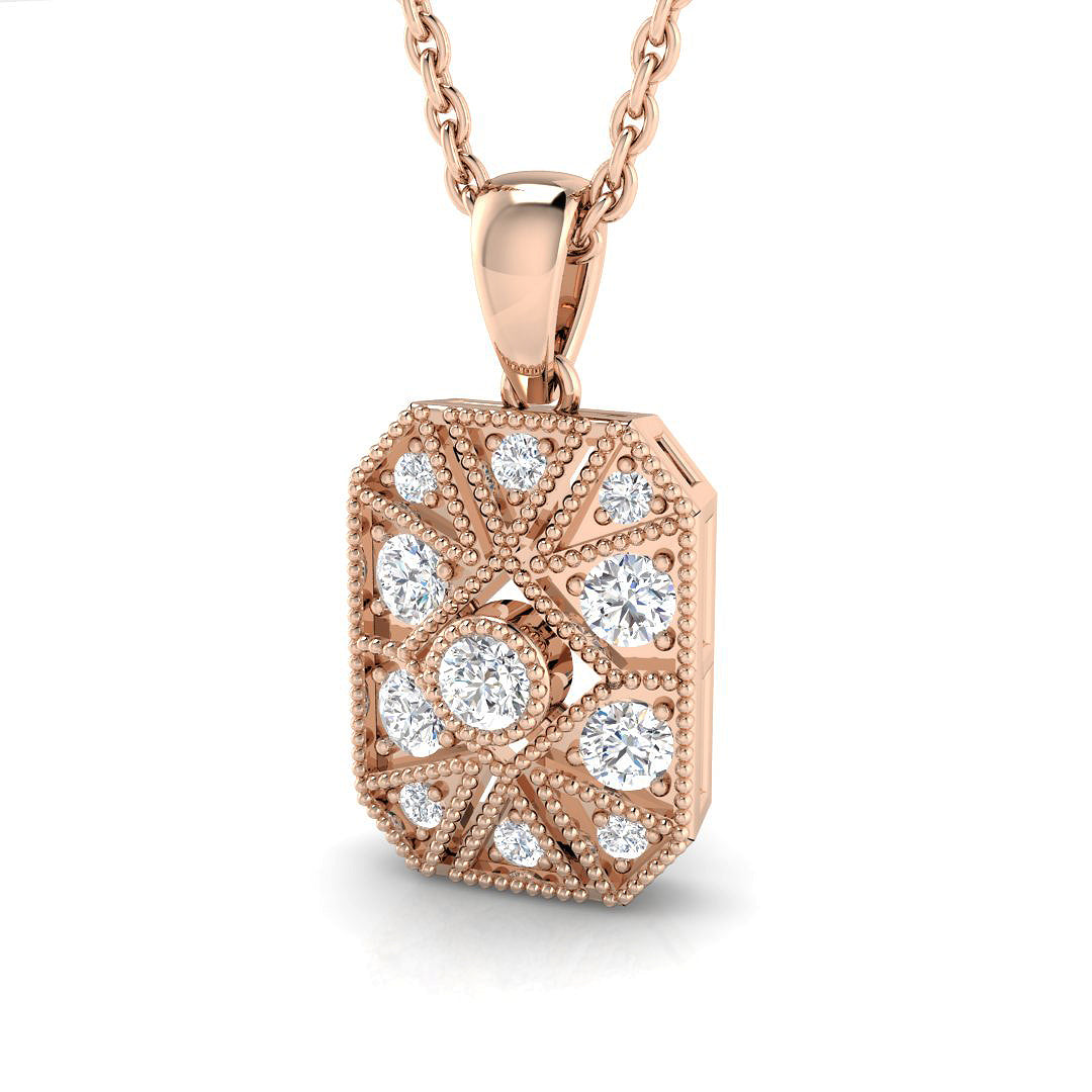 Vintage Diamond Ring 0.16ct – SP4257 – 18k Rose Gold