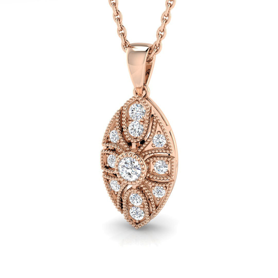 Vintage Diamond Ring 0.17ct – SP4258 – 18k Rose Gold