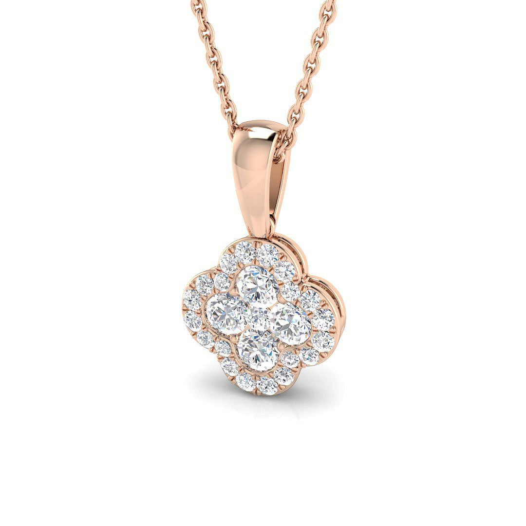 Clover Diamond Ring 0.51ct–0.52ct – SP4443A – 18k Rose Gold