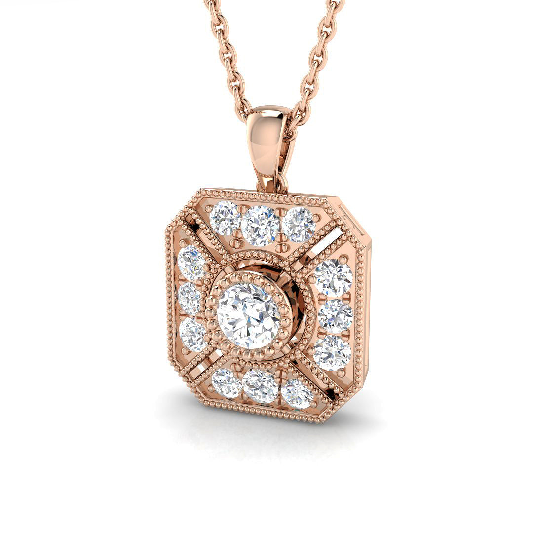 Vintage Diamond Ring 0.17ct–0.47ct – SP4185 – 18k Rose Gold