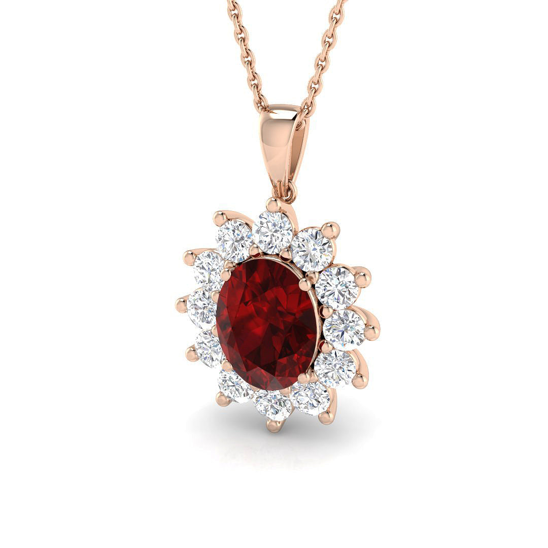 Ruby Diamond Ring 1.09ct–4.62ct – SP4460~RY – 18k Rose Gold