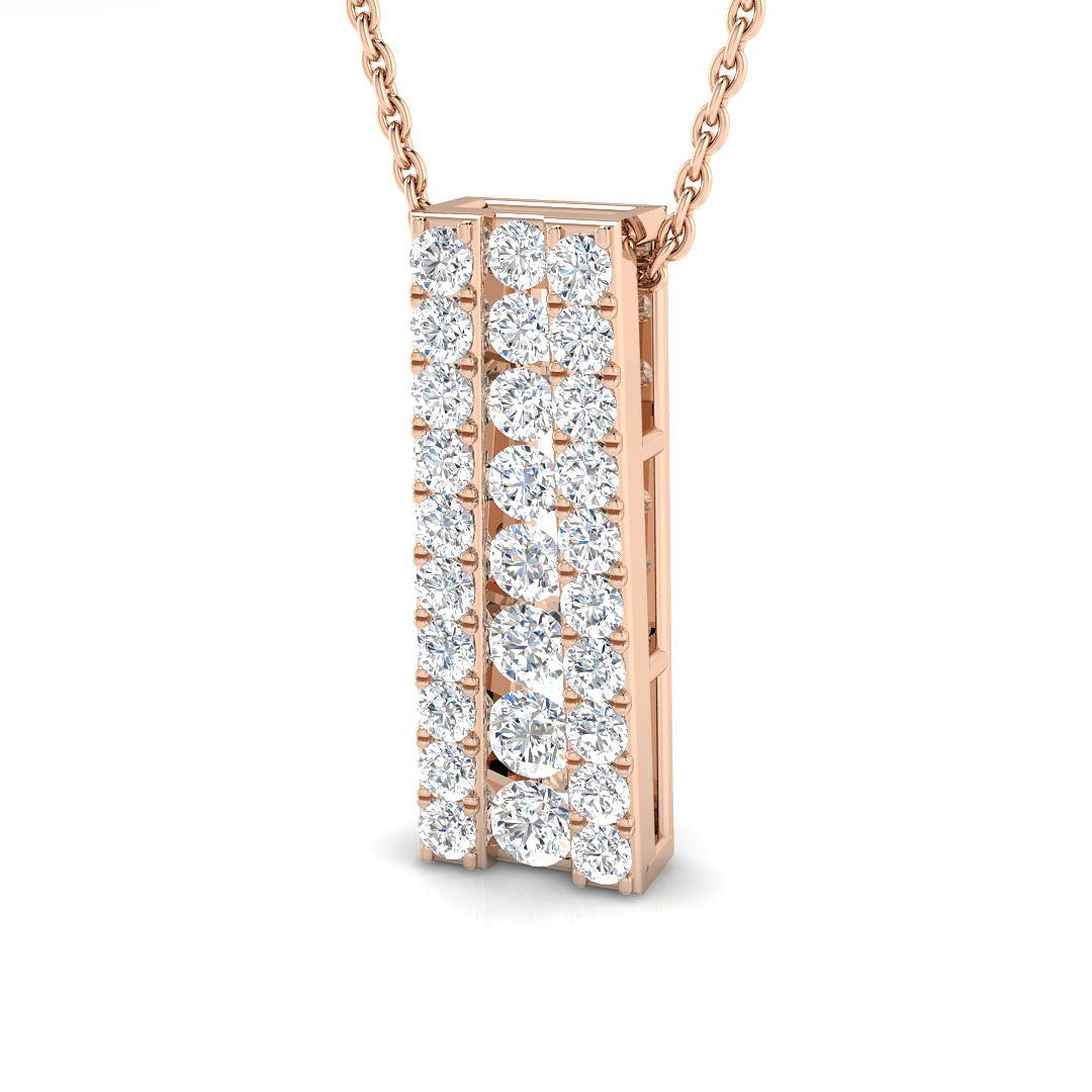 Drop & Trilogy Diamond Ring 0.48ct–0.68ct – SP4211 – 18k Rose Gold