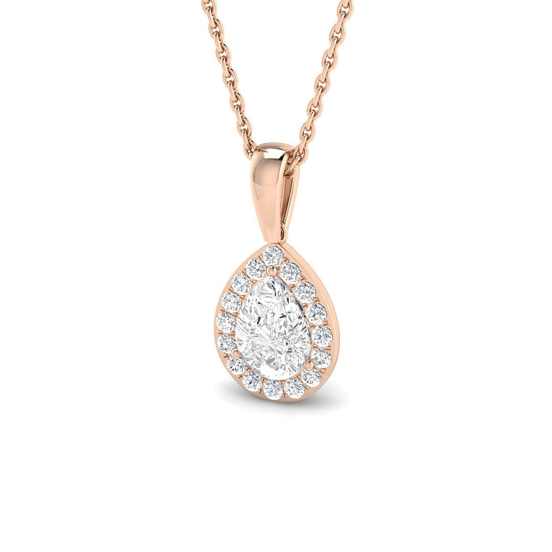 Halo Diamond Ring 0.74ct – SP4695A – 18k Rose Gold