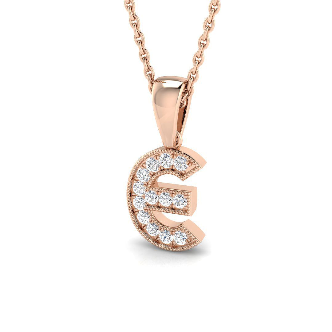 Initials Diamond Ring 0.12ct – SP4844 – 18k Rose Gold