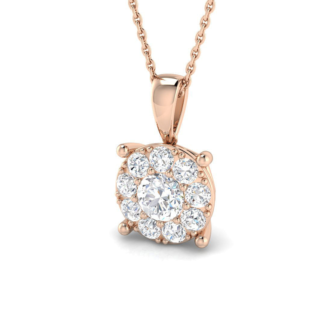 Cluster Diamond Ring 0.1ct–0.94ct – SP4650 – 18k Rose Gold