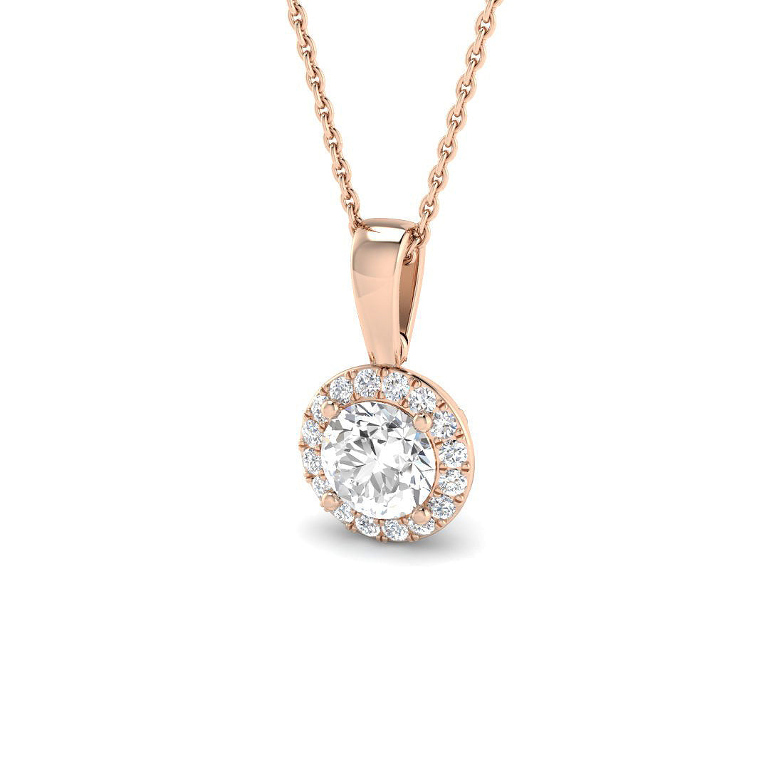 Halo Lab-Grown Diamond Ring 0.98ct – SP4874 – 18k Rose Gold