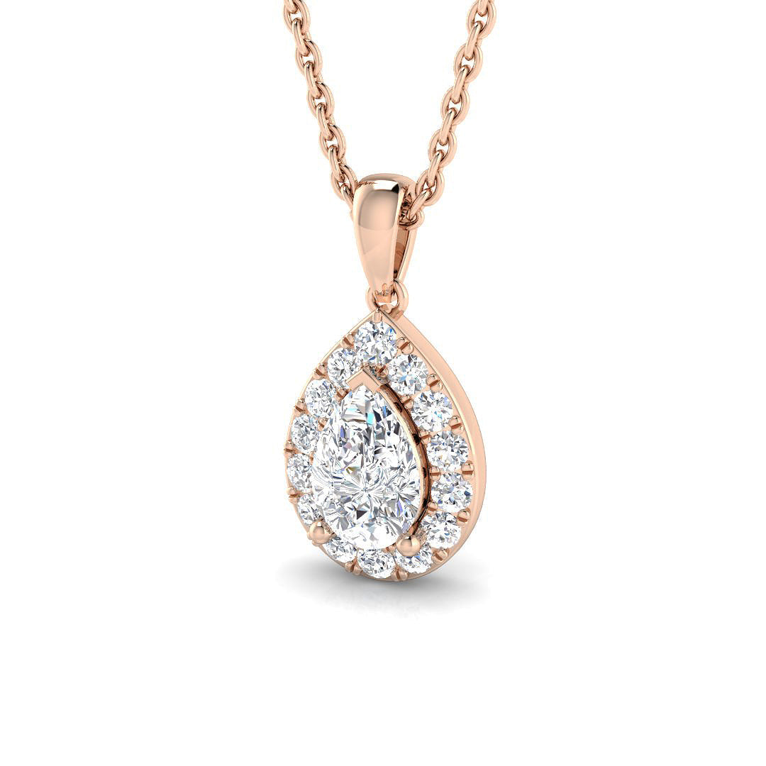 Halo Diamond Ring 0.5ct – SP4887 – 18k Rose Gold