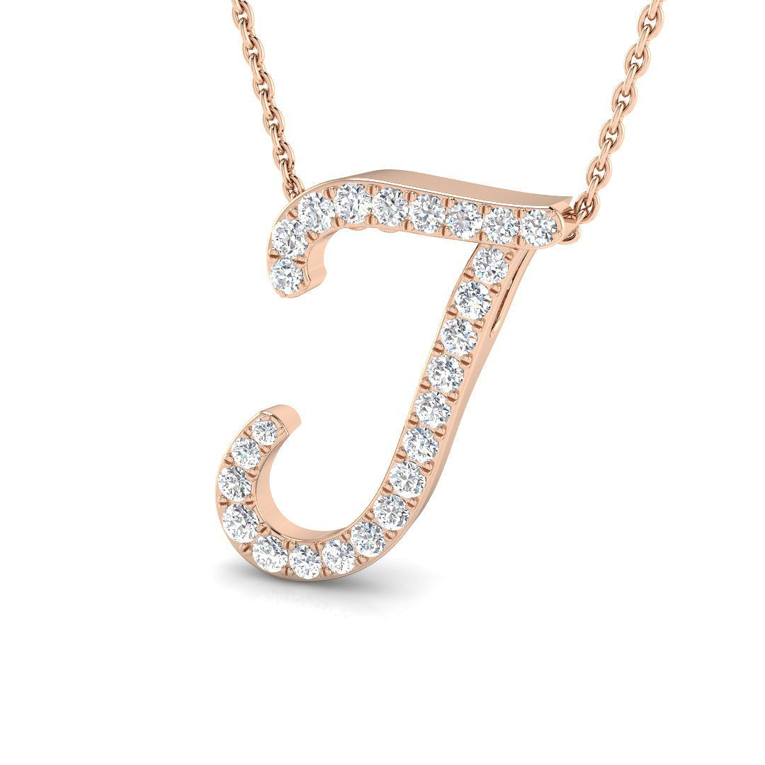 Initials Diamond Ring 0.32ct – SP4909-J – 18k Rose Gold
