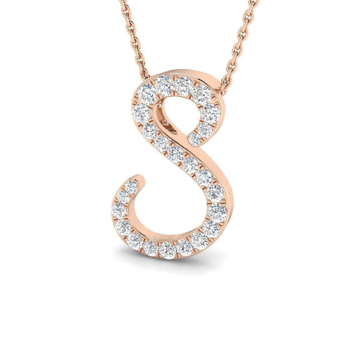 Initials Diamond Ring 0.39ct – SP4909-S – 18k Rose Gold