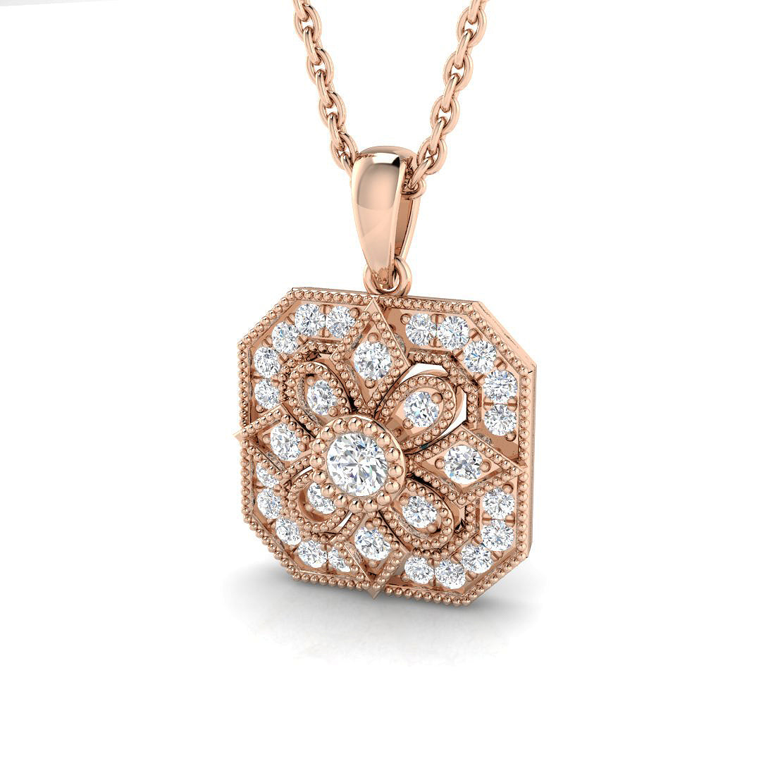 Vintage Diamond Ring 0.24ct – SP4925 – 18k Rose Gold