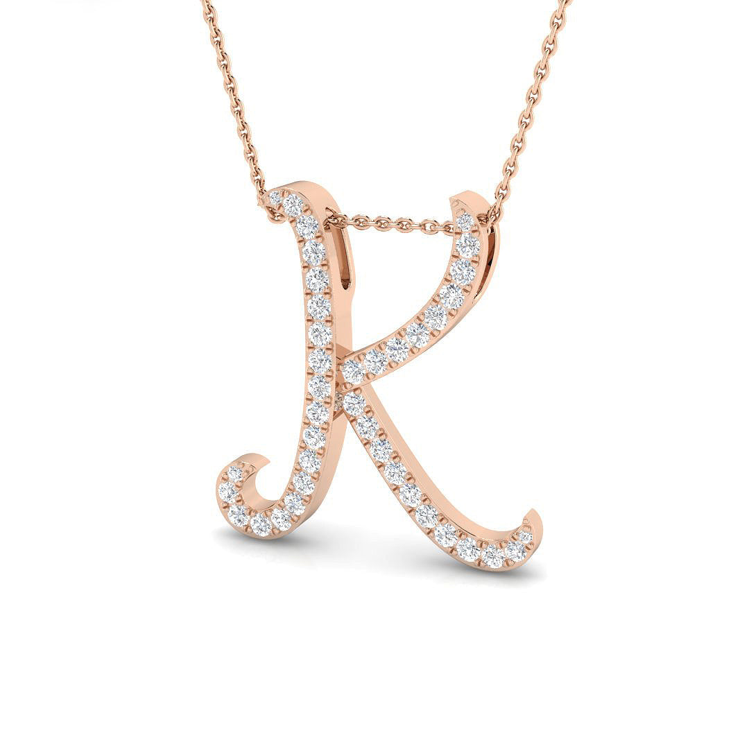 Initials Diamond Ring 0.58ct – SP4945-K – 18k Rose Gold