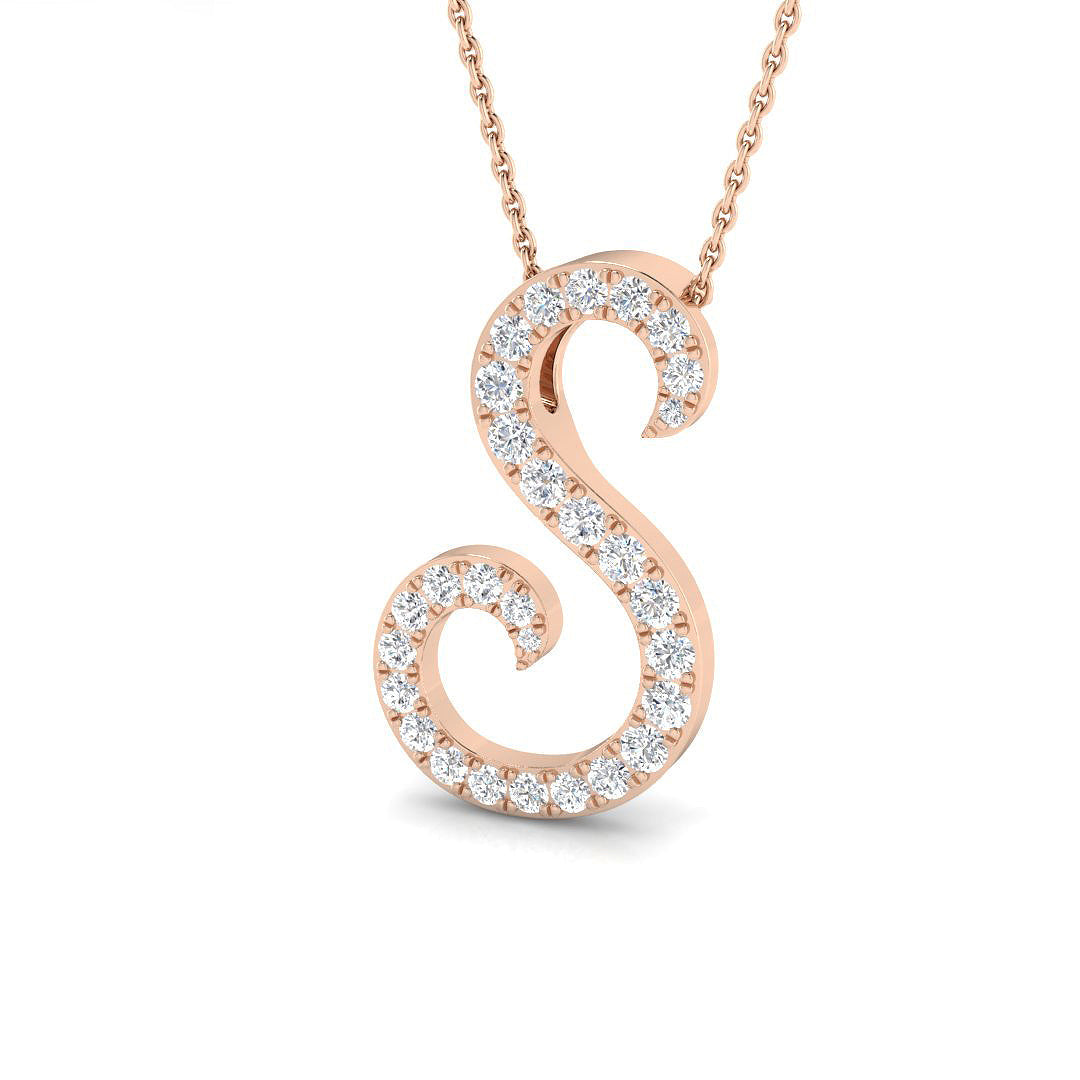 Initials Diamond Ring 0.63ct – SP4945-S – 18k Rose Gold