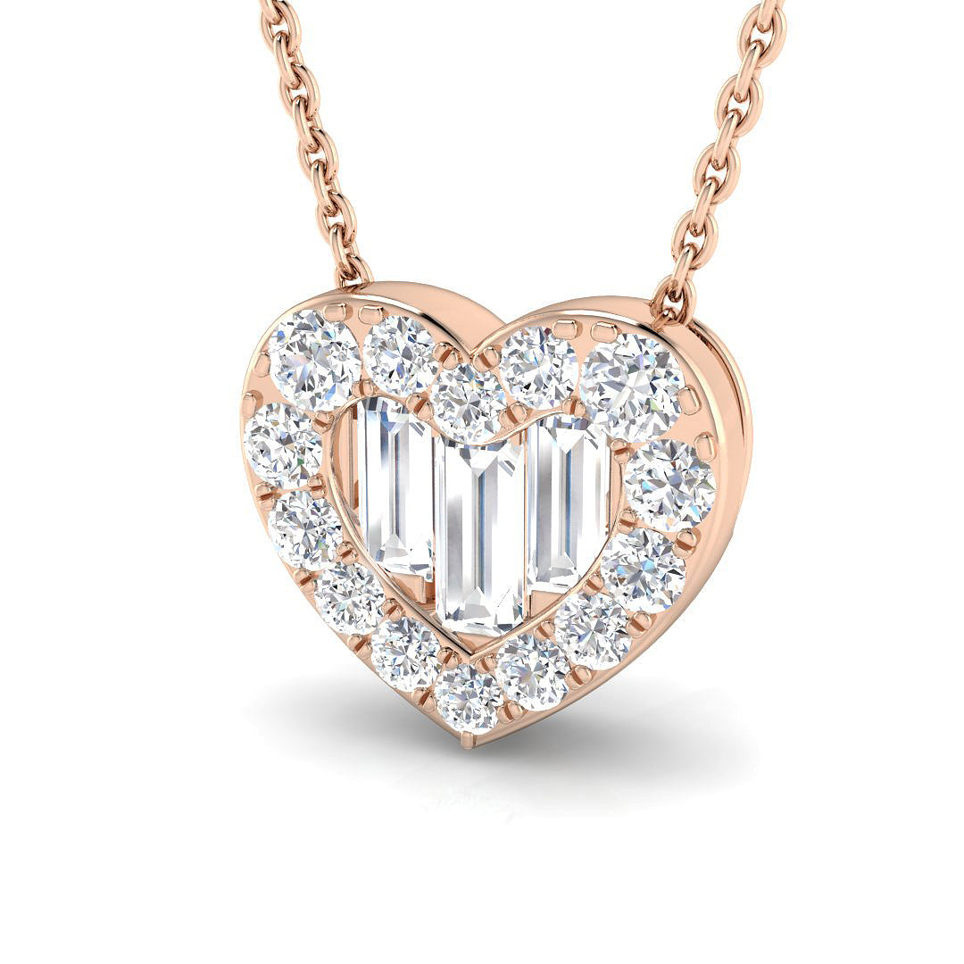 Heart Diamond Ring 0.48ct–0.67ct – SP4955 – 18k Rose Gold
