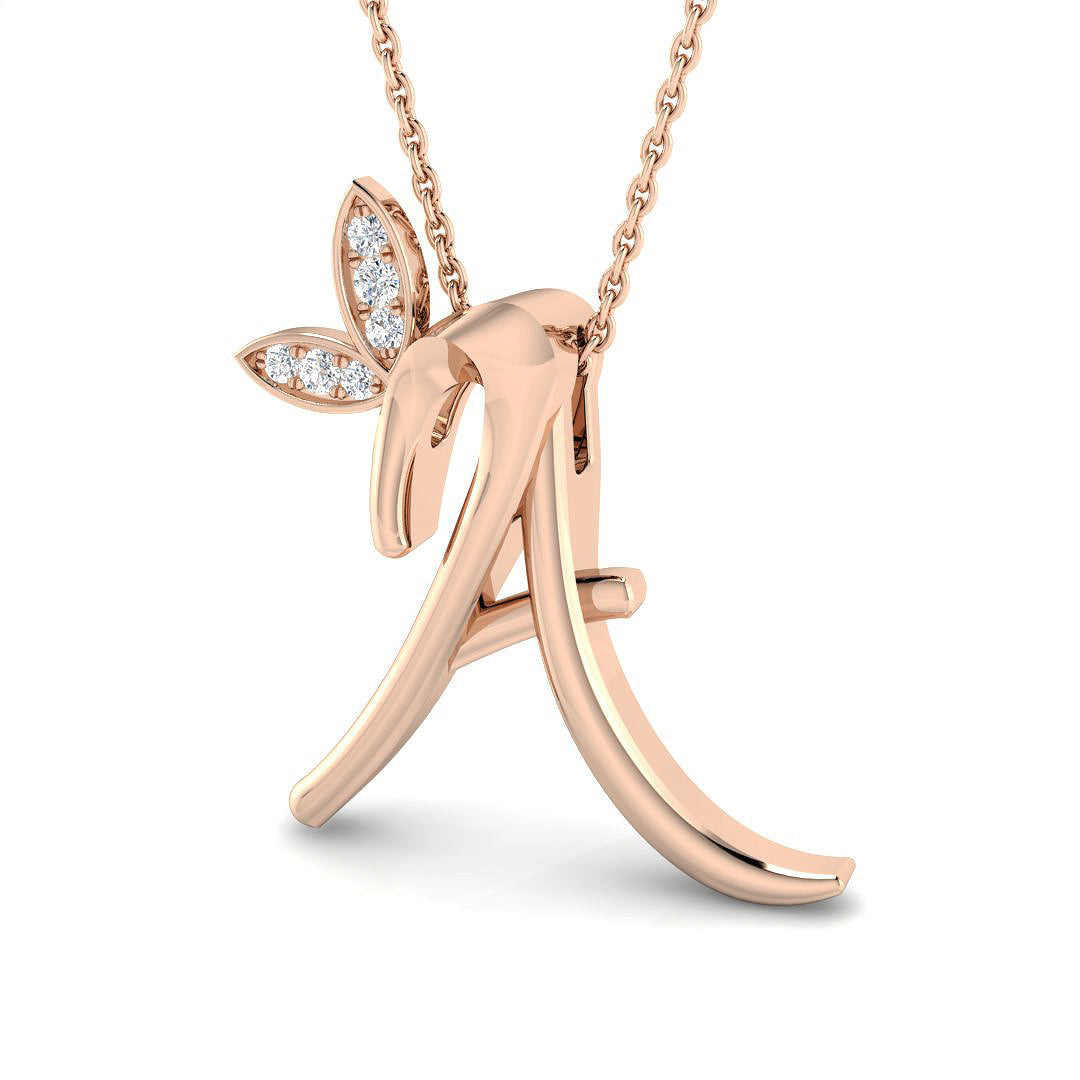 Initials Diamond Ring 0.06ct – SP4996-A – 18k Rose Gold