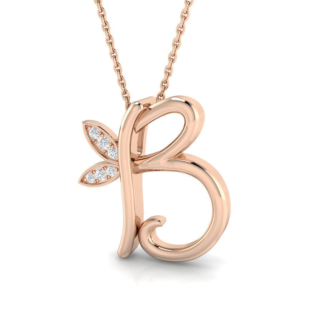 Initials Diamond Ring 0.05ct – SP4996-B – 18k Rose Gold
