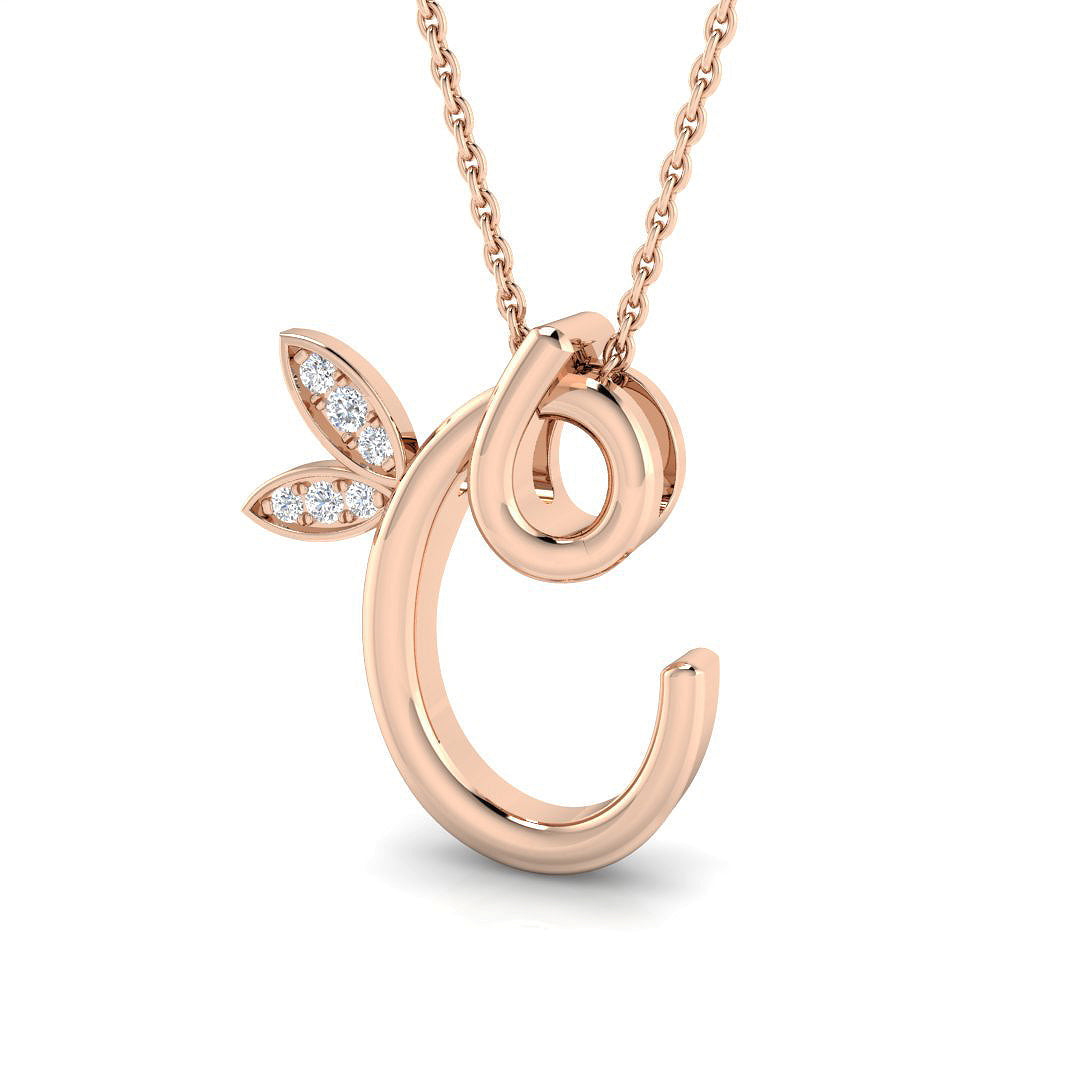 Initials Diamond Ring 0.05ct – SP4996-C – 18k Rose Gold