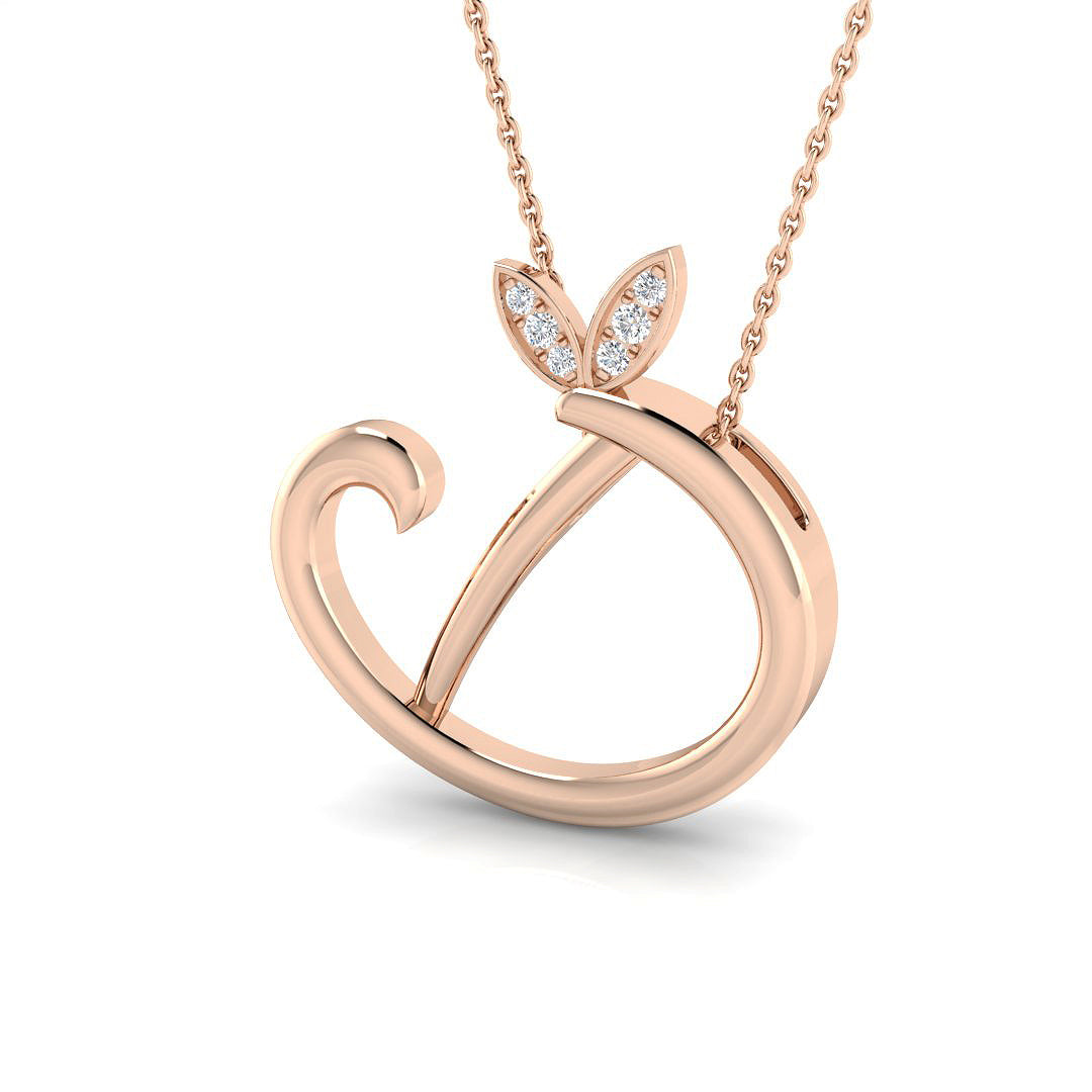 Initials Diamond Ring 0.05ct – SP4996-D – 18k Rose Gold