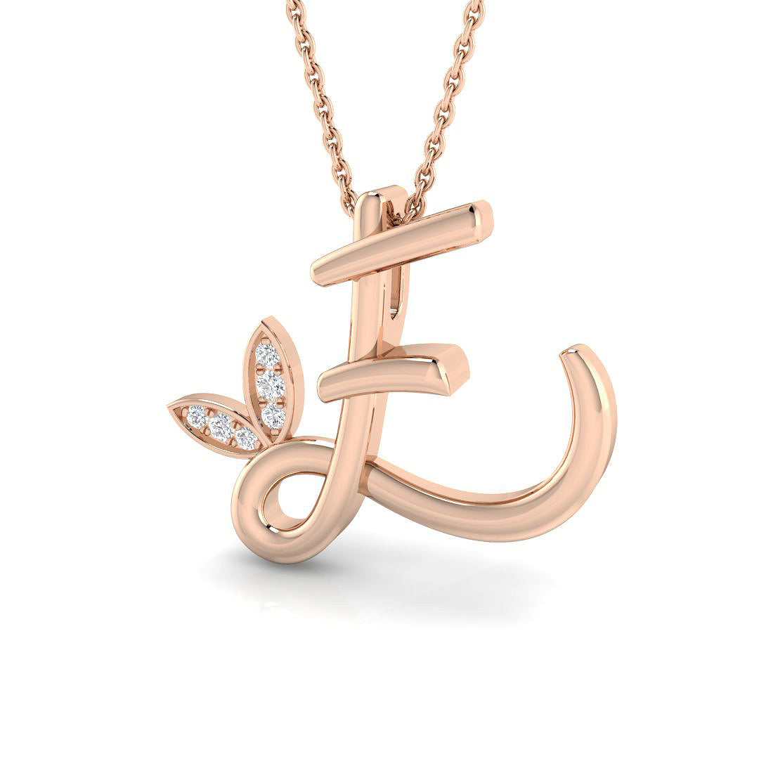 Initials Diamond Ring 0.05ct – SP4996-E – 18k Rose Gold