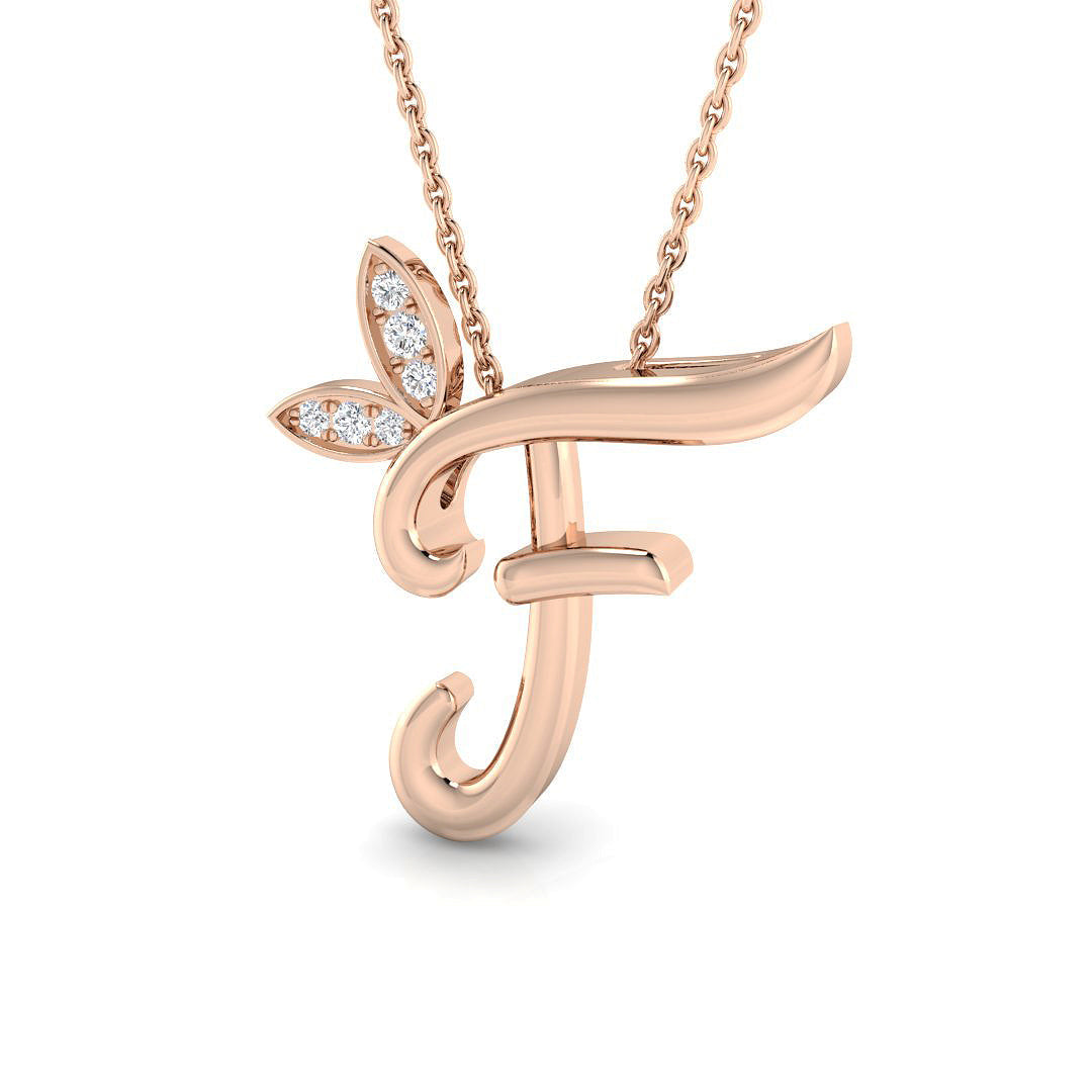Initials Diamond Ring 0.05ct – SP4996-F – 18k Rose Gold