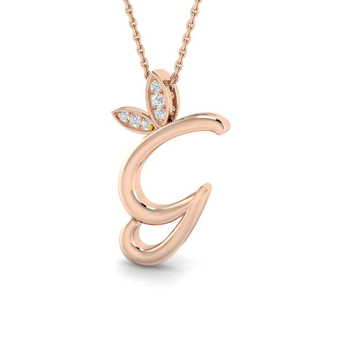 Initials Diamond Ring 0.06ct – SP4996-G – 18k Rose Gold
