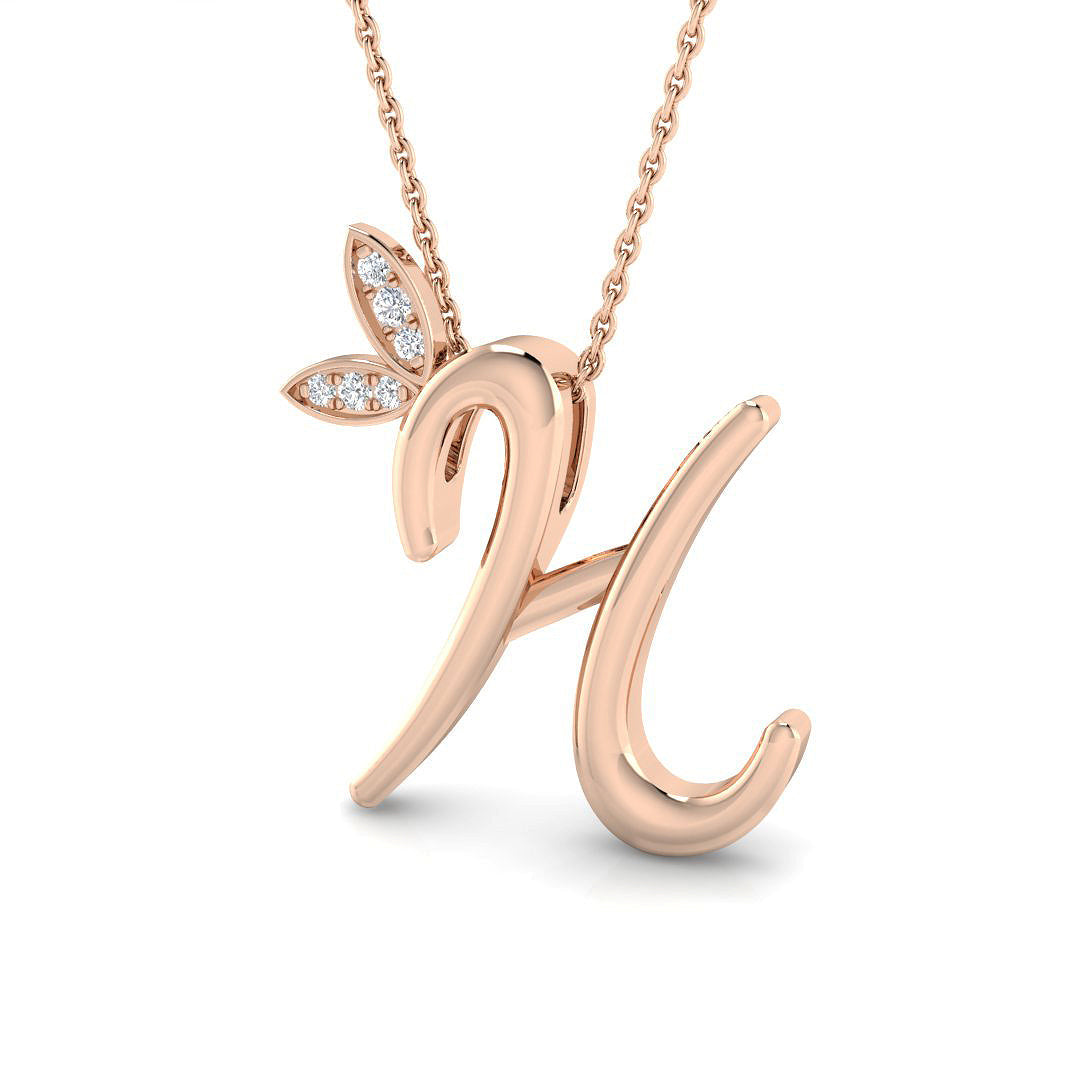 Initials Diamond Ring 0.06ct – SP4996-H – 18k Rose Gold