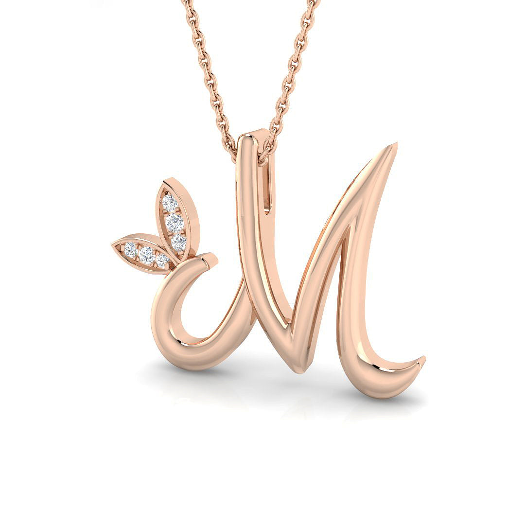Initials Diamond Ring 0.05ct – SP4996-M – 18k Rose Gold