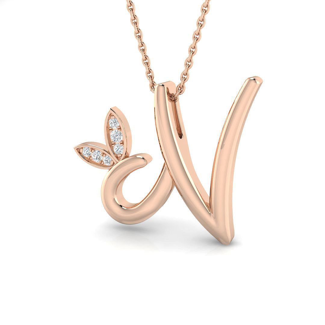 Initials Diamond Ring 0.06ct – SP4996-N – 18k Rose Gold