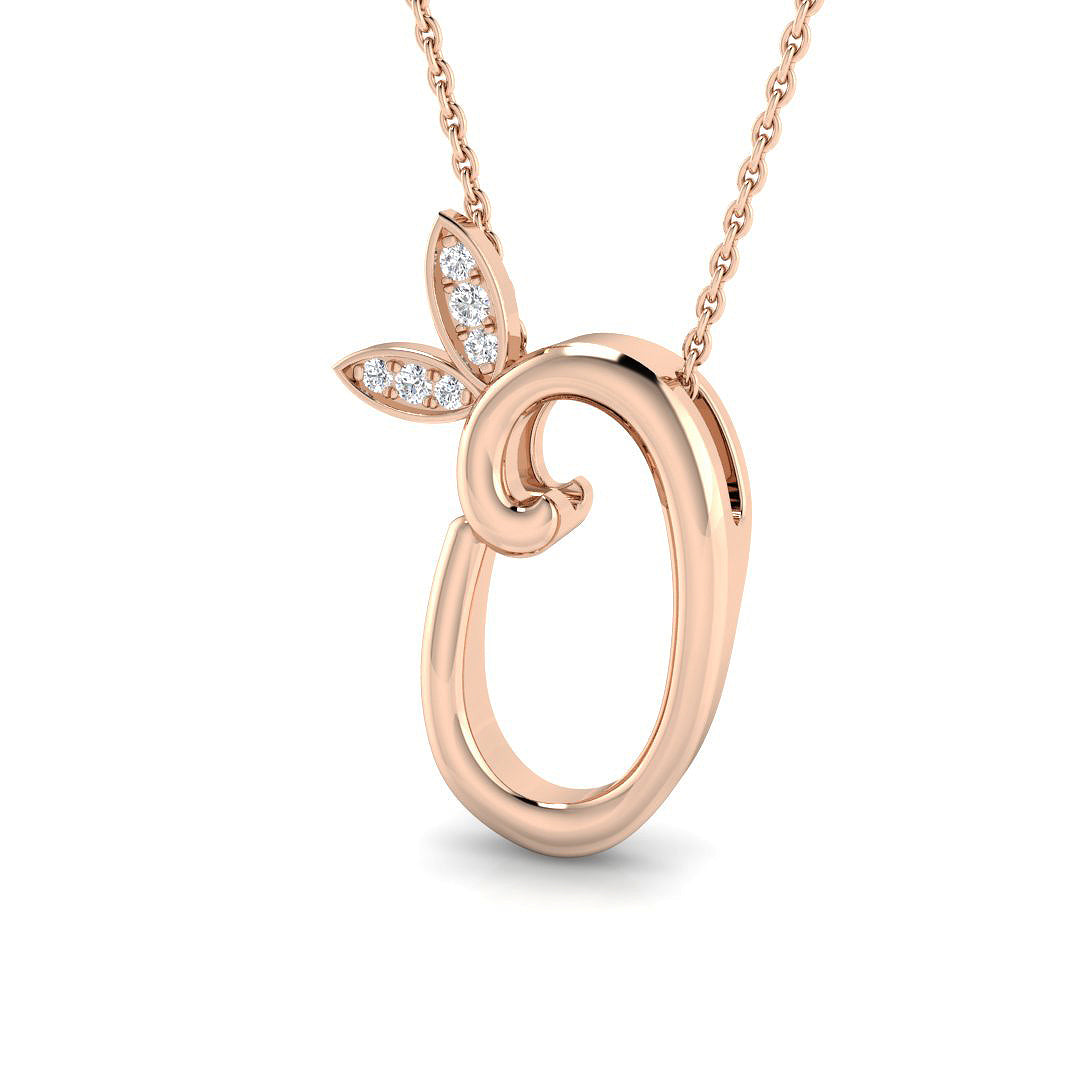 Initials Diamond Ring 0.05ct – SP4996-O – 18k Rose Gold