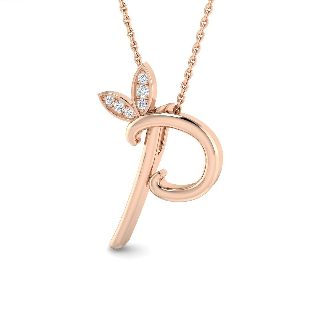 Initials Diamond Ring 0.07ct – SP4996-P – 18k Rose Gold