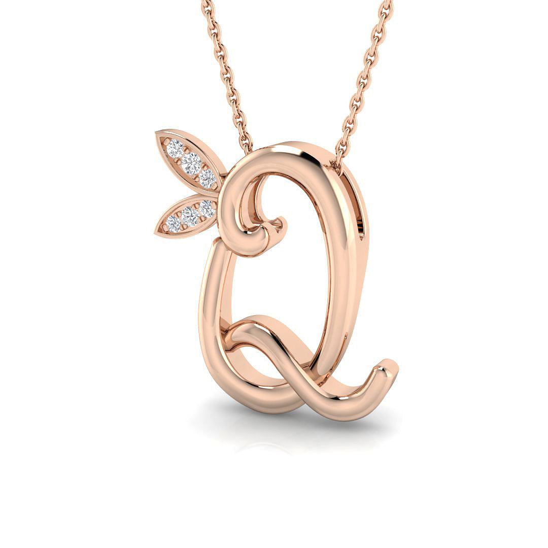 Initials Diamond Ring 0.07ct – SP4996-Q – 18k Rose Gold