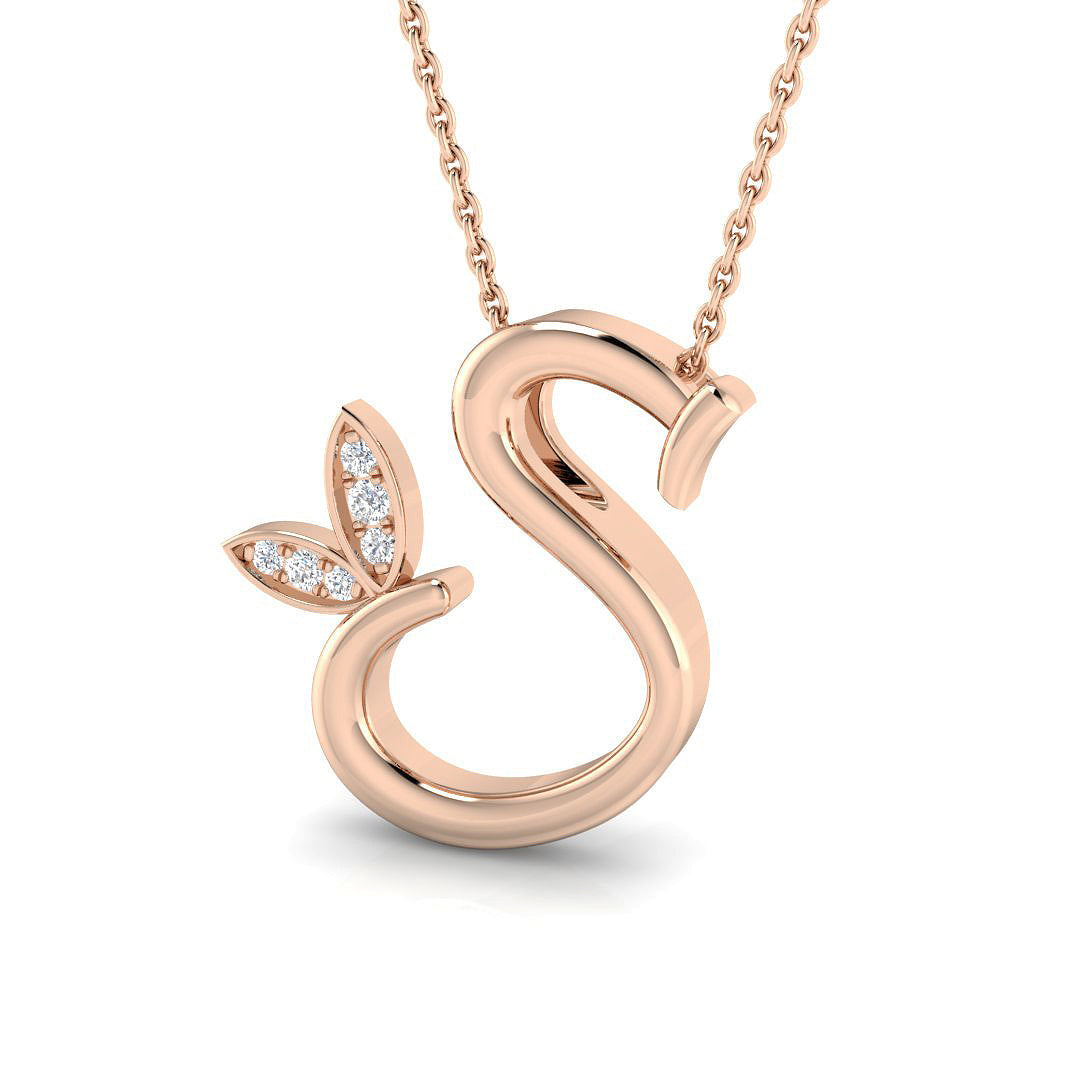 Initials Diamond Ring 0.07ct – SP4996-S – 18k Rose Gold