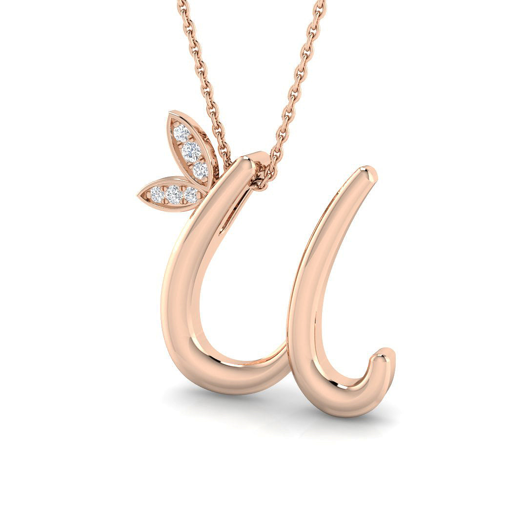 Initials Diamond Ring 0.06ct – SP4996-U – 18k Rose Gold