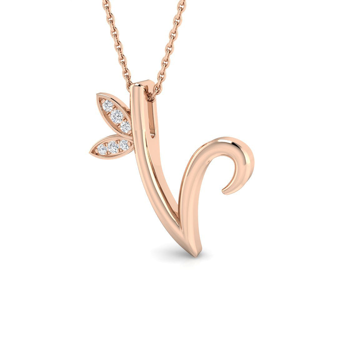 Initials Diamond Ring 0.06ct – SP4996-V – 18k Rose Gold