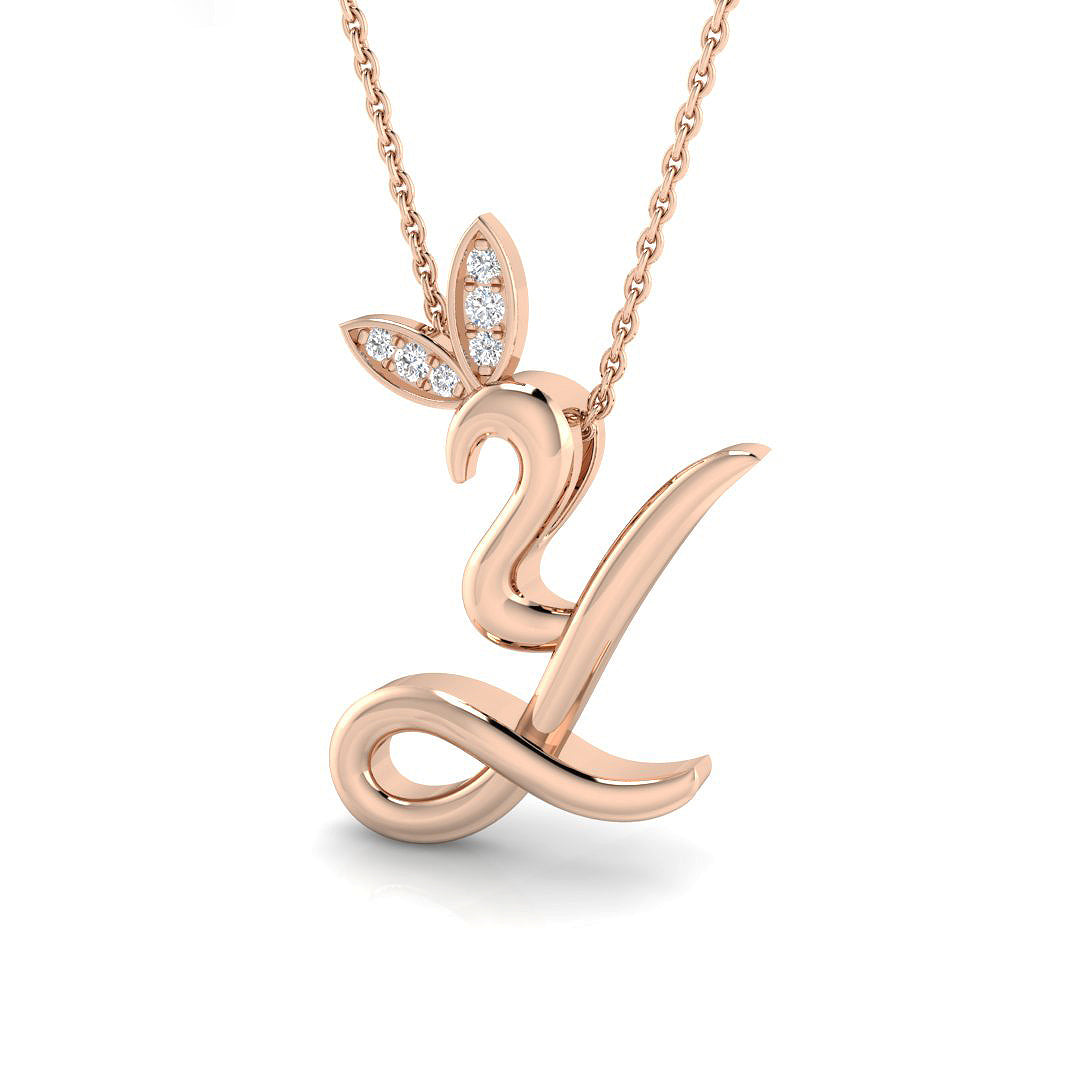 Initials Diamond Ring 0.06ct – SP4996-Y – 18k Rose Gold