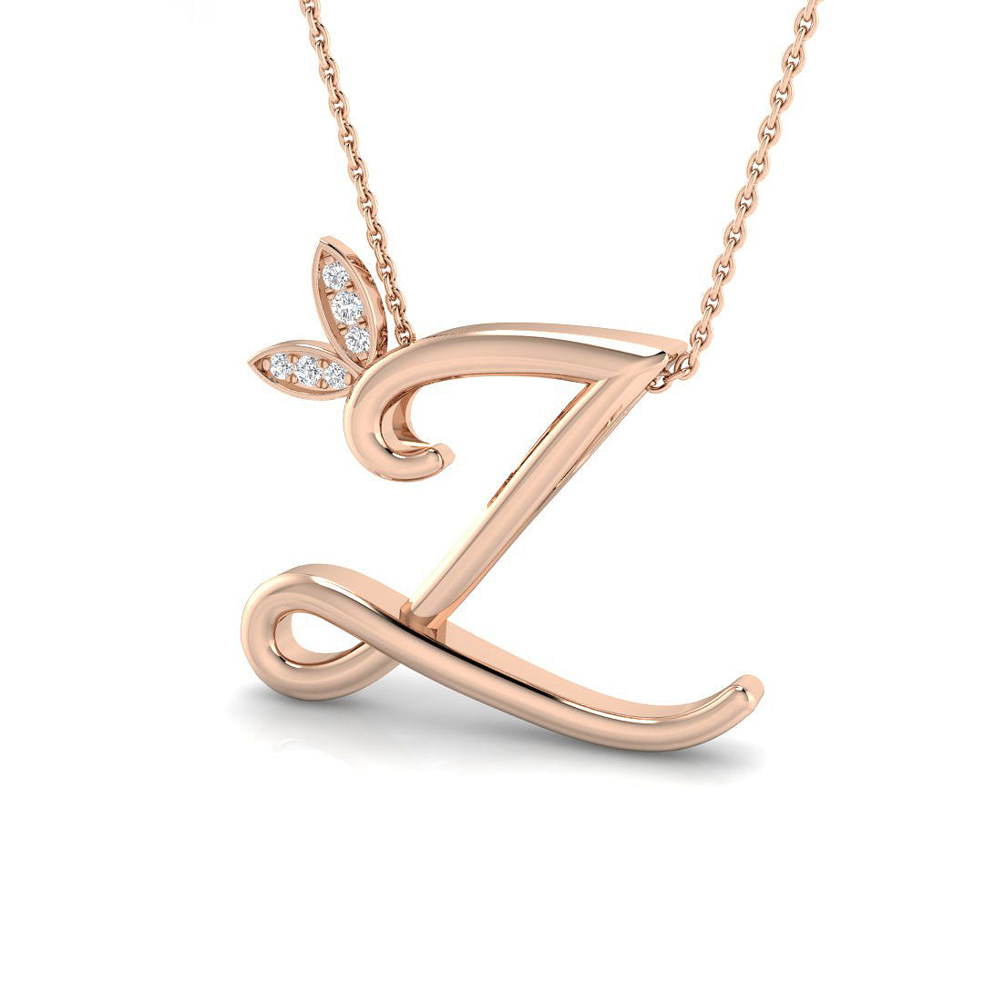 Initials Diamond Ring 0.06ct – SP4996-Z – 18k Rose Gold