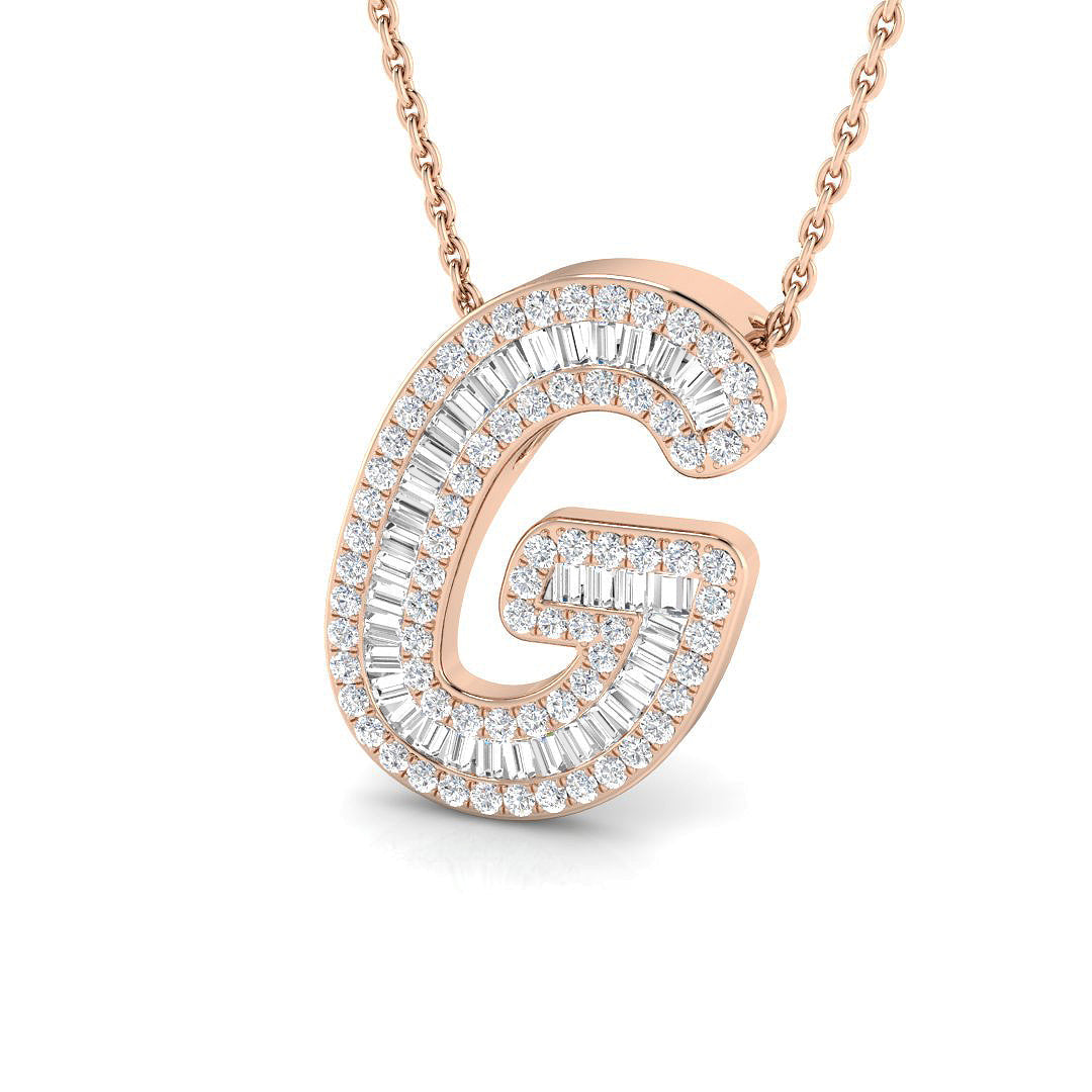 Initials Diamond Ring 0.47ct – SP5002-G – 18k Rose Gold