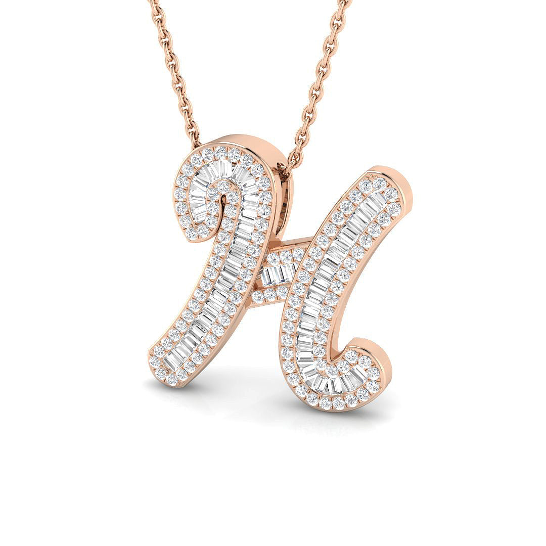 Initials Diamond Ring 0.53ct – SP5002-H – 18k Rose Gold