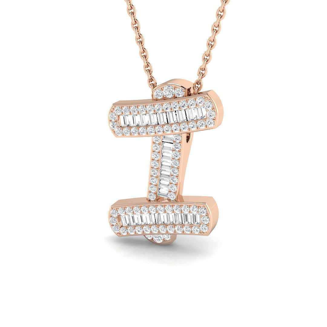 Initials Diamond Ring 0.39ct–0.53ct – SP5002-I – 18k Rose Gold