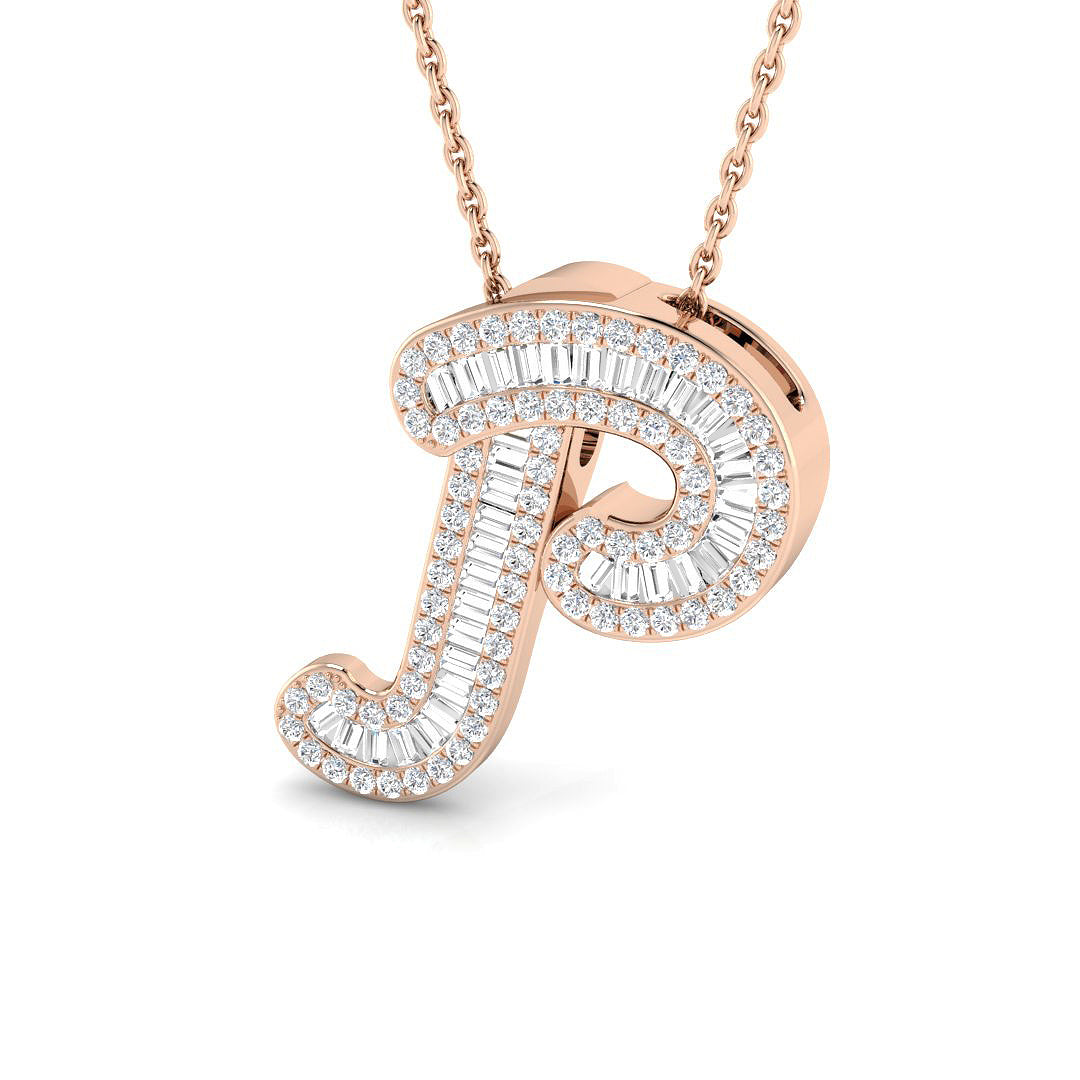 Initials Diamond Ring 0.44ct – SP5002-P – 18k Rose Gold