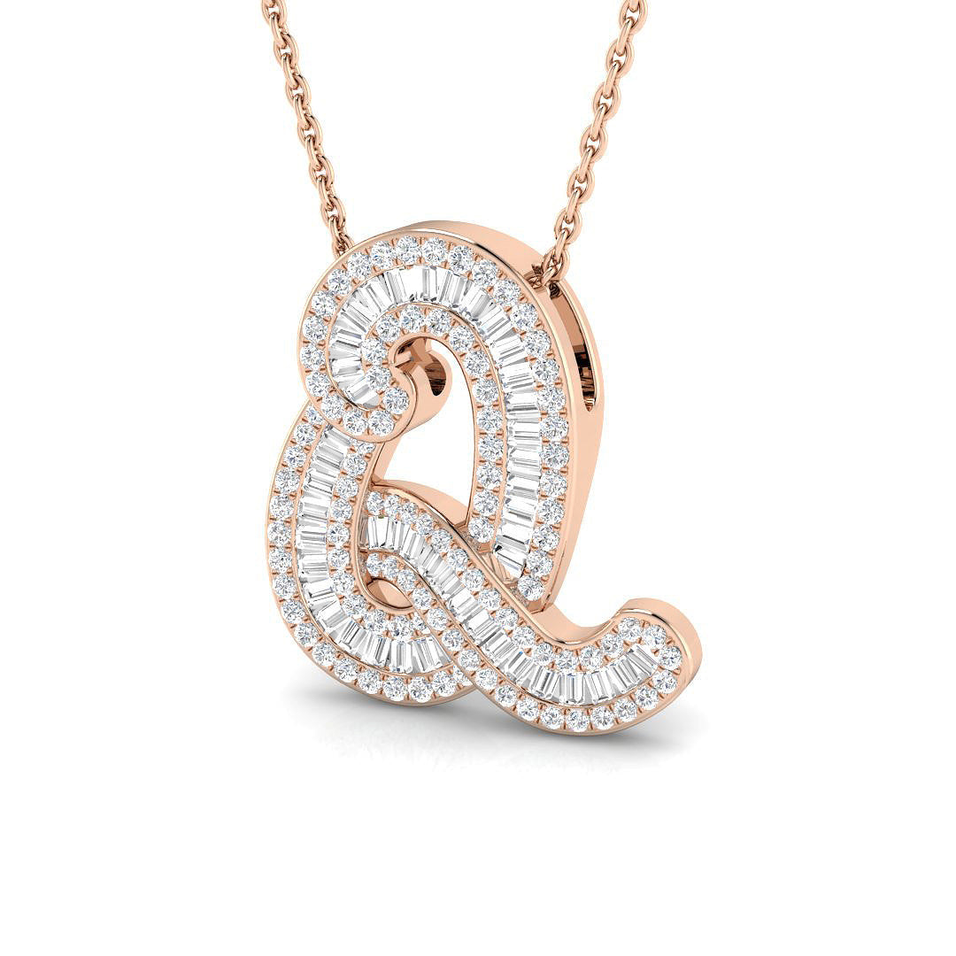 Initials Diamond Ring 0.54ct – SP5002-Q – 18k Rose Gold