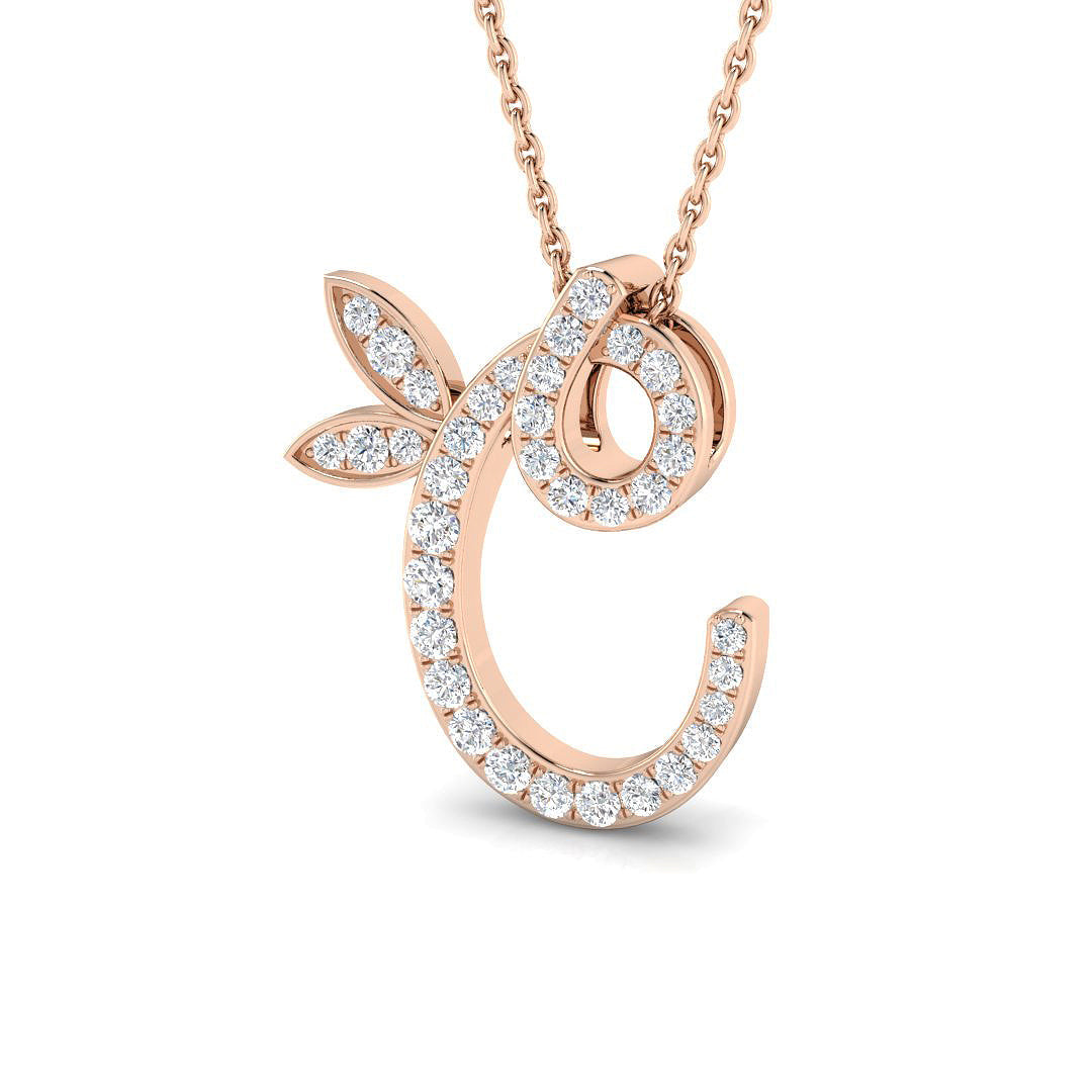 Initials Diamond Ring 0.31ct – SP5005-C – 18k Rose Gold