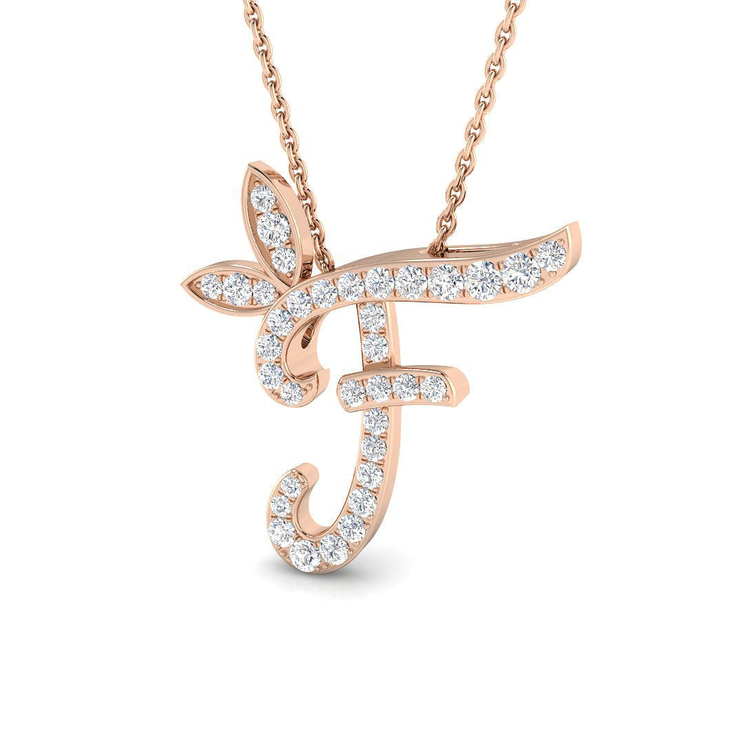 Initials Diamond Ring 0.3ct – SP5005-F – 18k Rose Gold