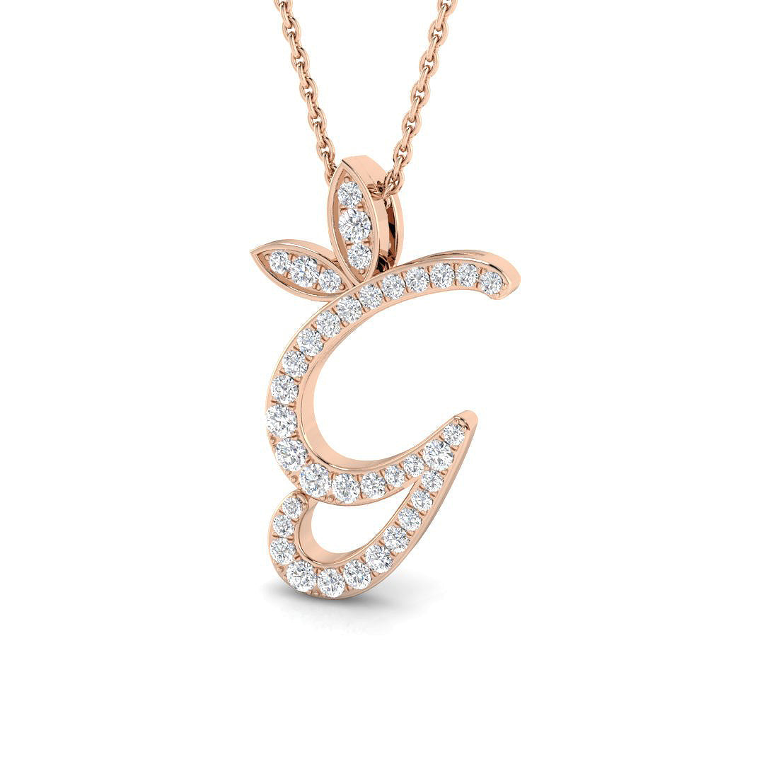 Initials Diamond Ring 0.28ct – SP5005-G – 18k Rose Gold