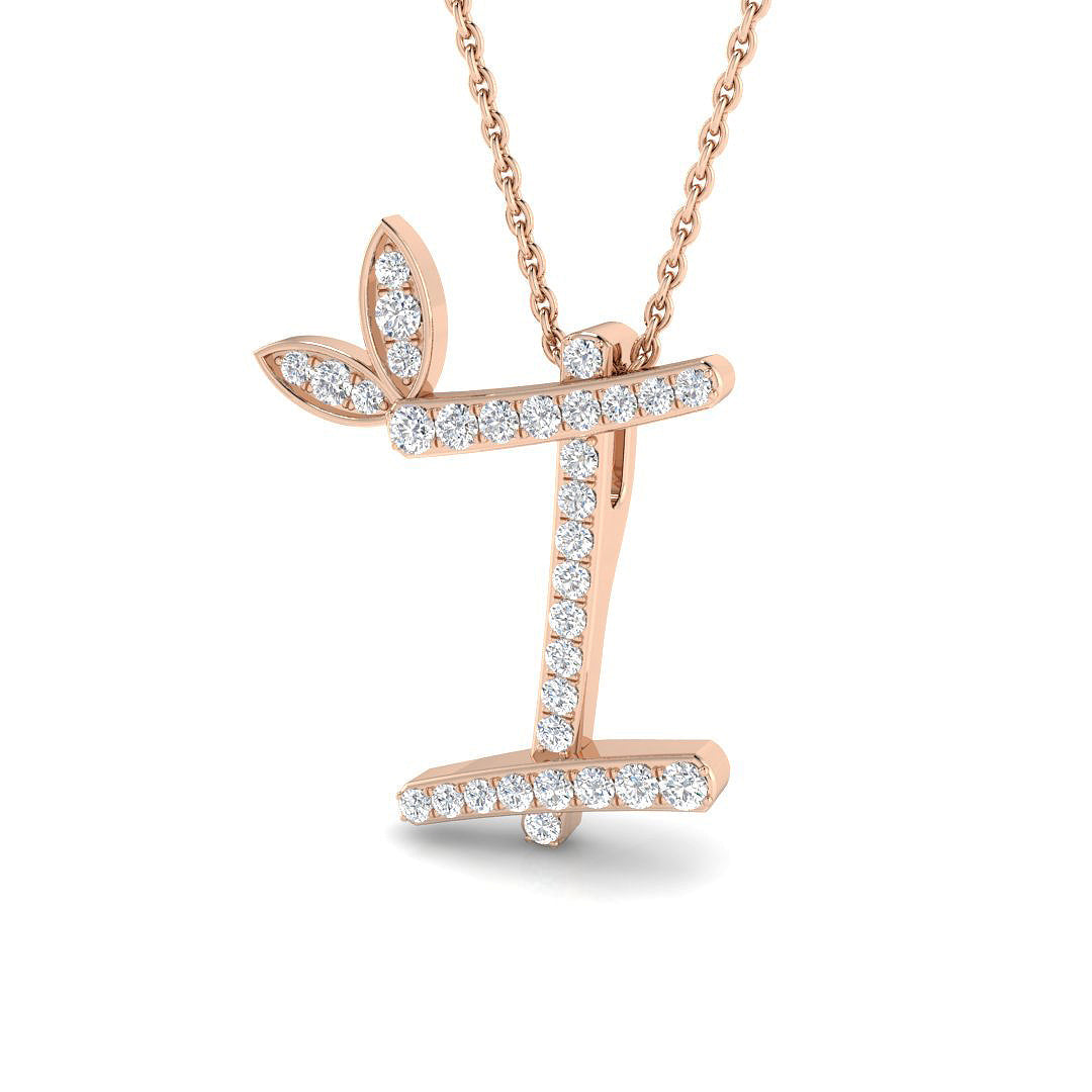 Initials Diamond Ring 0.28ct – SP5005-I – 18k Rose Gold