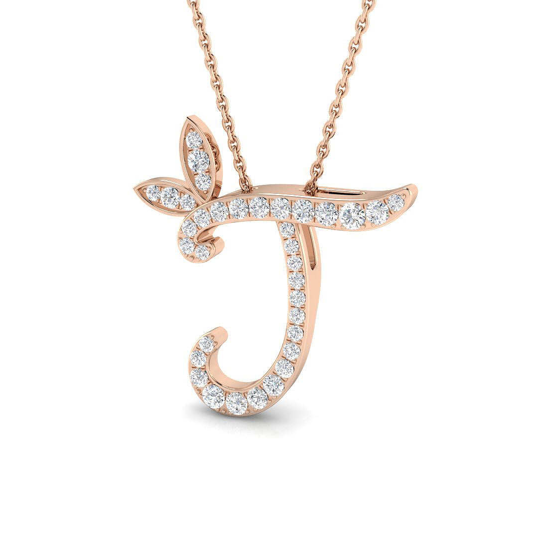 Initials Diamond Ring 0.33ct – SP5005-J – 18k Rose Gold