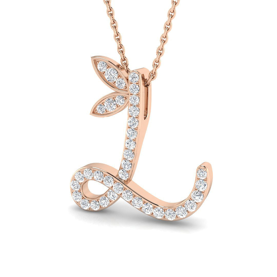 Initials Diamond Ring 0.27ct – SP5005-L – 18k Rose Gold
