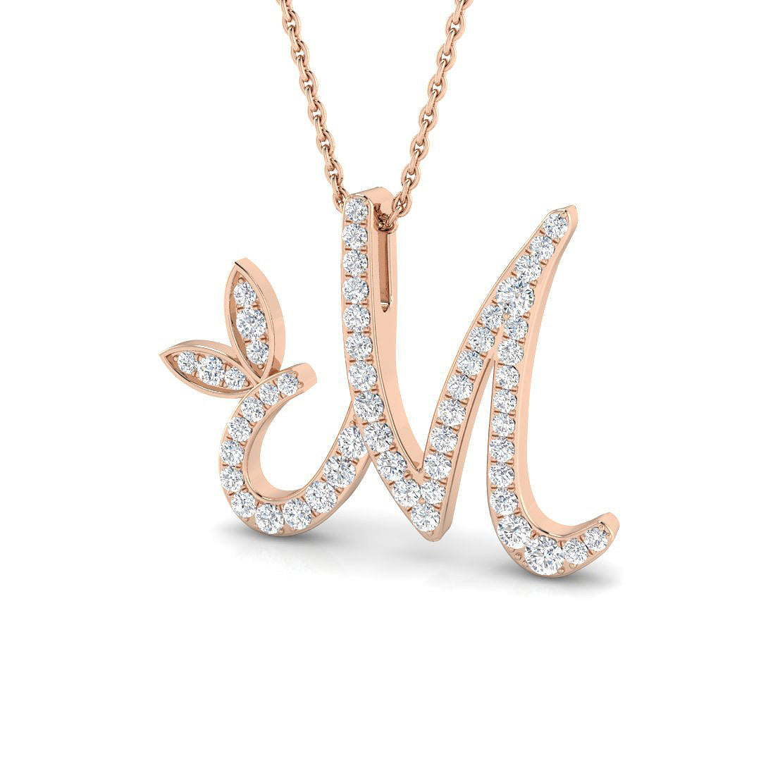 Initials Diamond Ring 0.41ct – SP5005-M – 18k Rose Gold