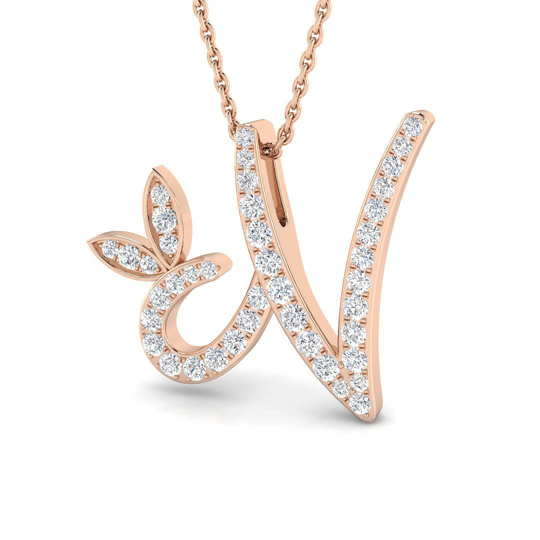 Initials Diamond Ring 0.34ct – SP5005-N – 18k Rose Gold