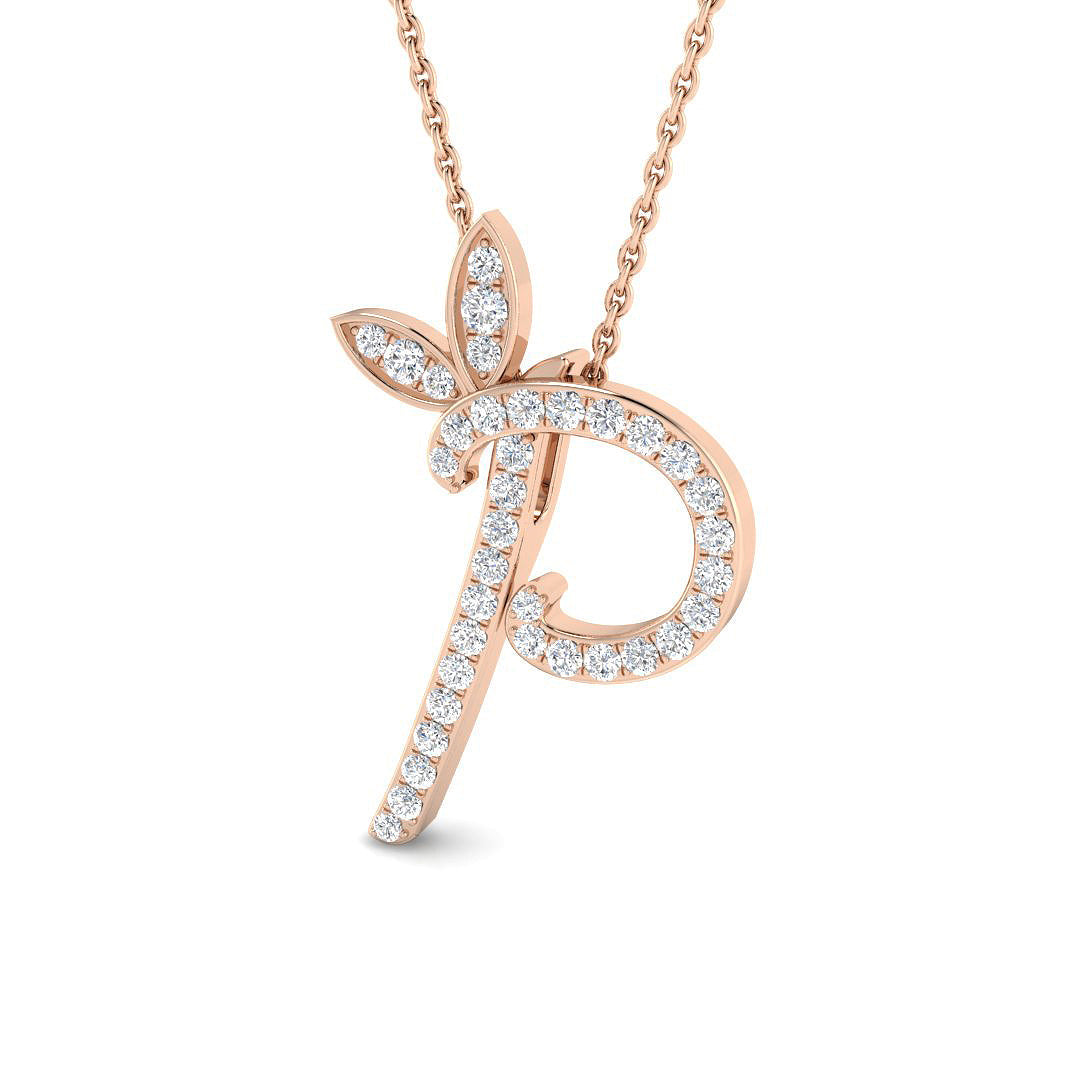 Initials Diamond Ring 0.25ct – SP5005-P – 18k Rose Gold
