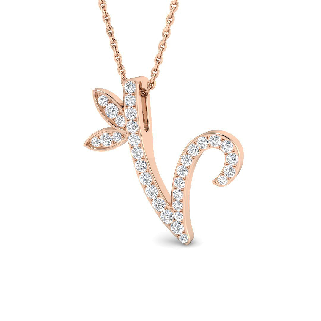 Initials Diamond Ring 0.27ct – SP5005-V – 18k Rose Gold